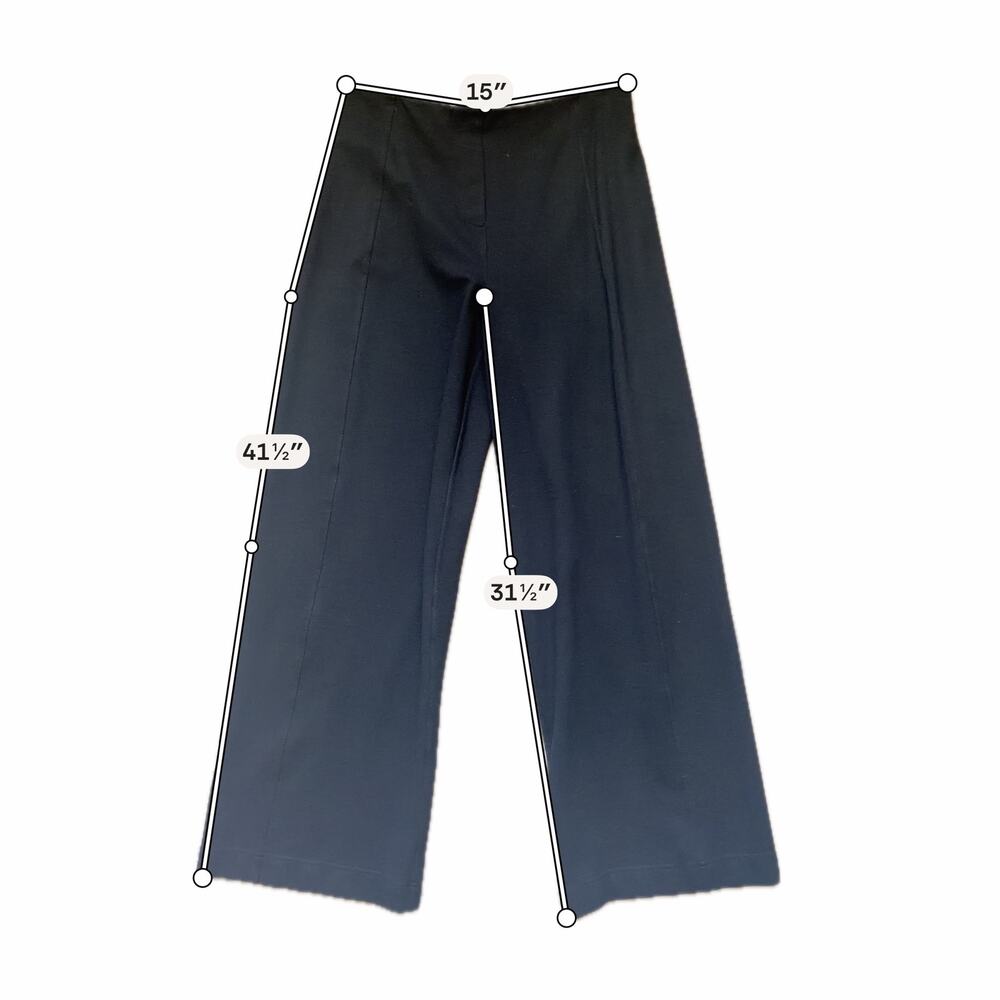 Lululemon Stretch Knit Straight Leg Pull-On Pants Black L Wide Leg Office Career - Picture 7 of 7